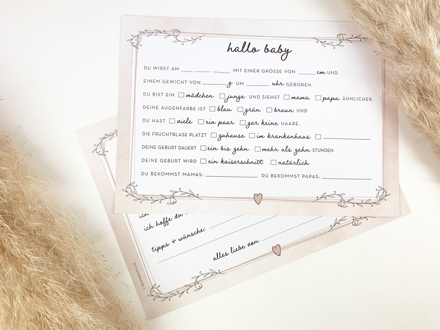 Personalisierte Spiel- und Tippkarten * Babyparty 3er Set