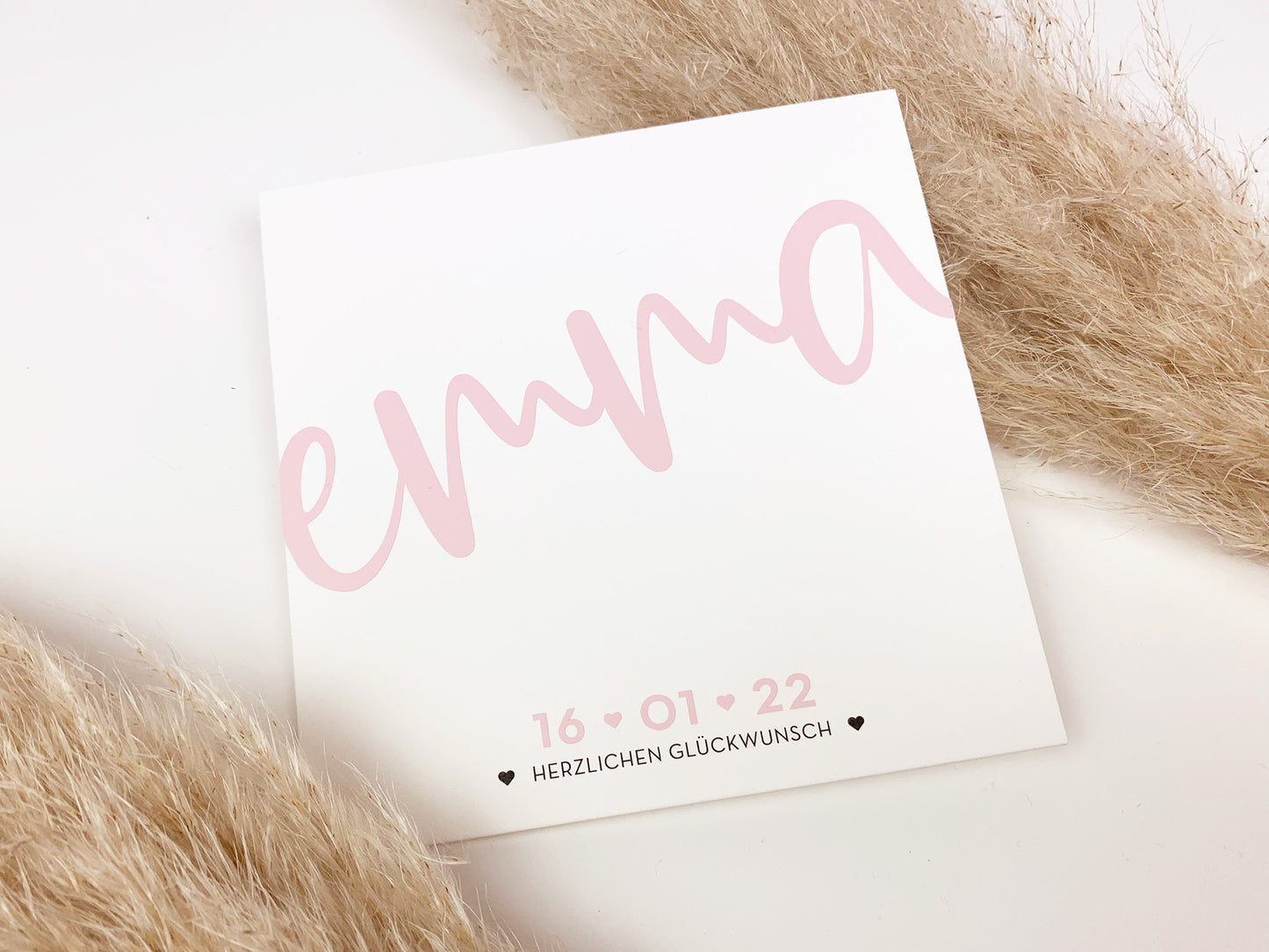 Personalisierte Babykarte * Name & Datum