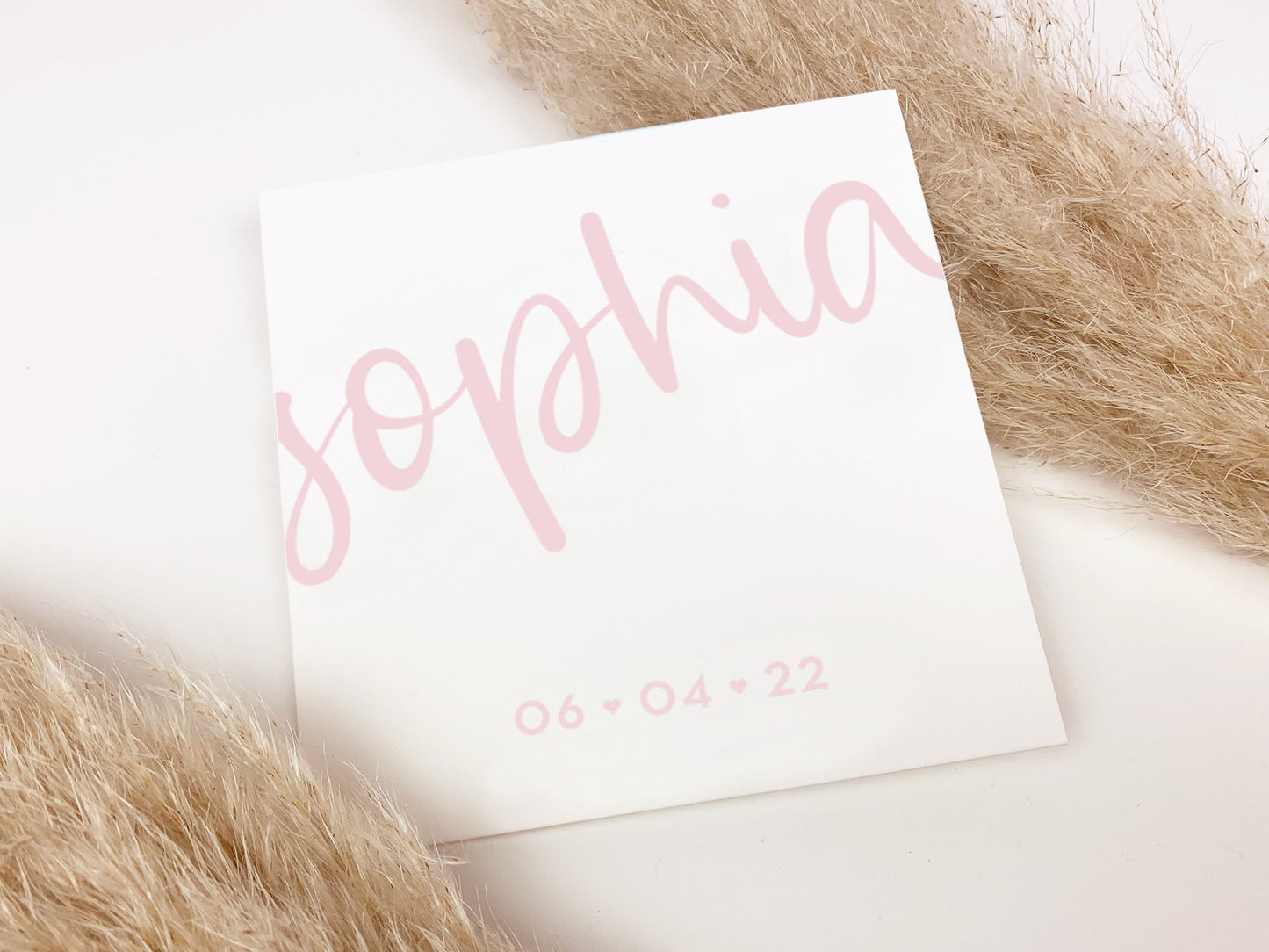 Personalisierte Babykarte * Name & Datum