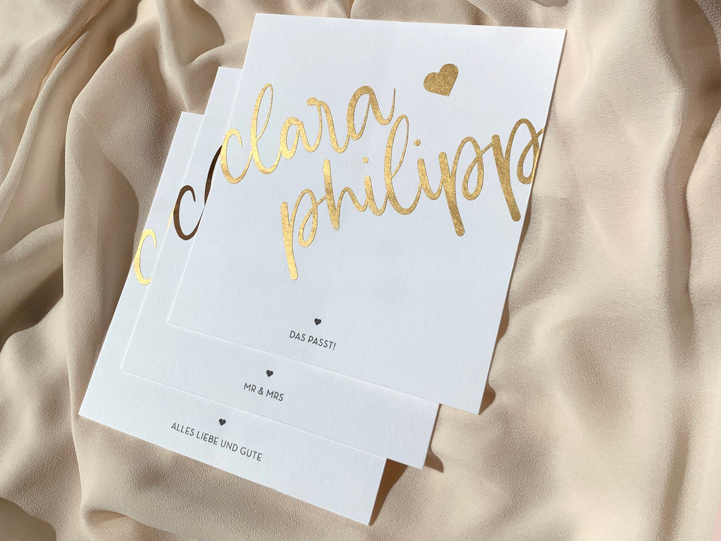 Personalisierte Namenskarte * Hochzeitskarte