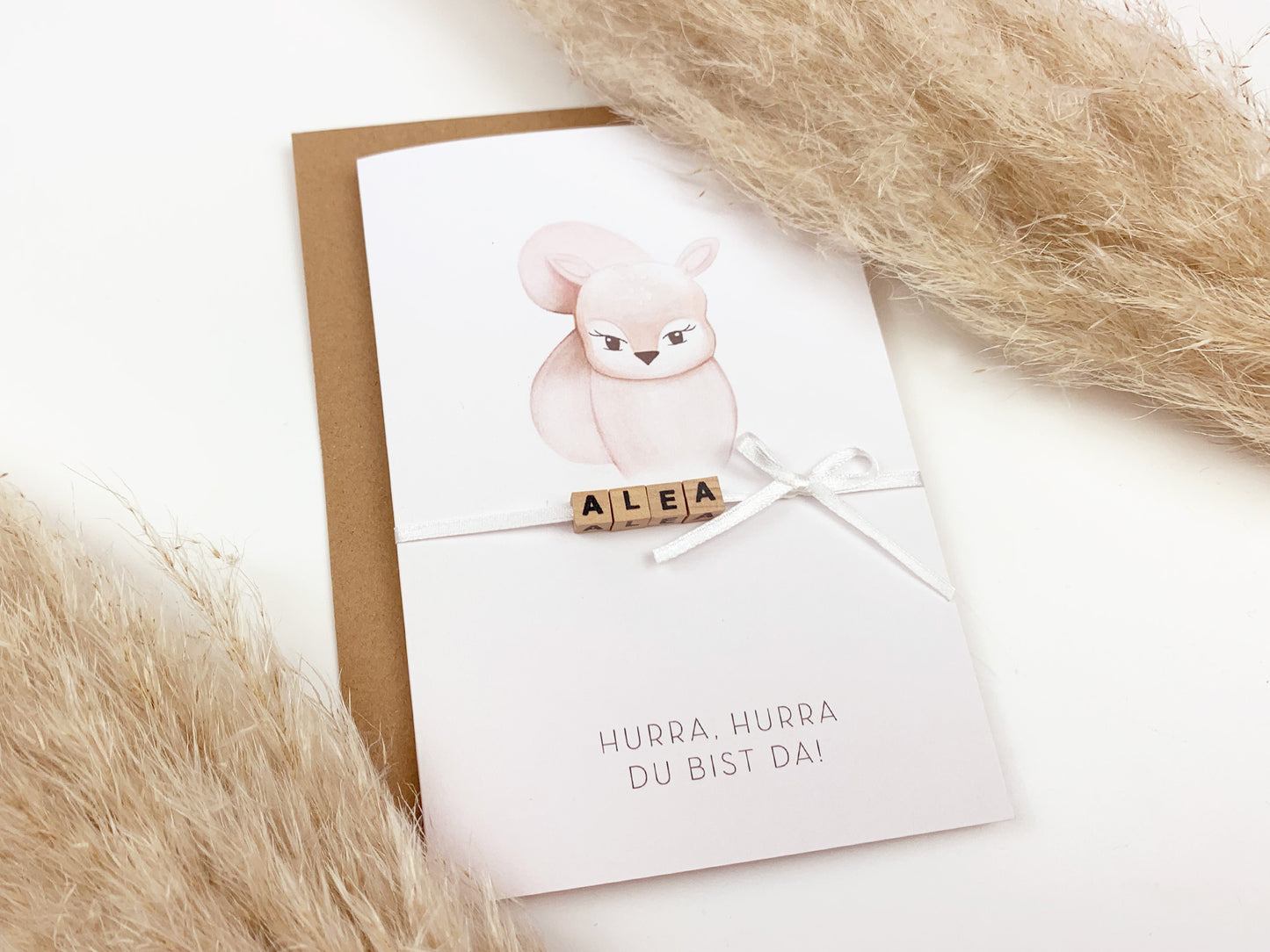 Personalisierte Babykarte * Hurra hurra du bist da