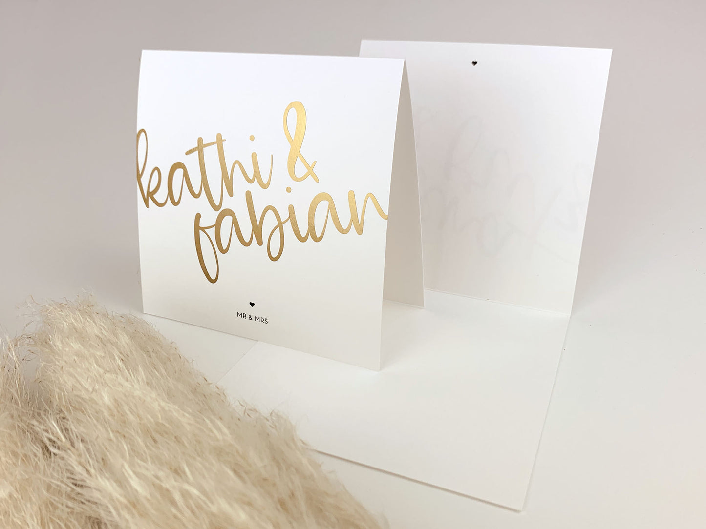 Personalisierte Namenskarte * Hochzeitskarte als KLAPPKARTE