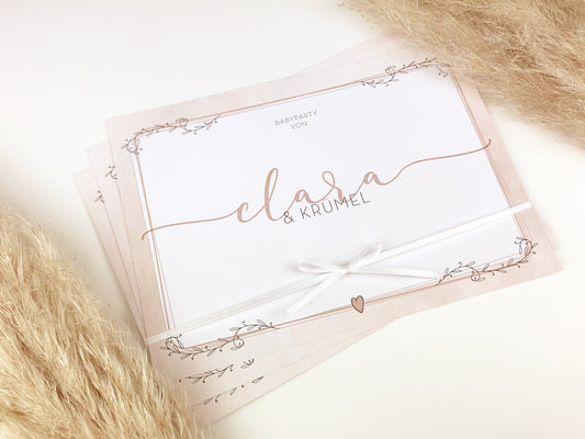 Personalisierte Spiel- und Tippkarten * Babyparty 3er Set
