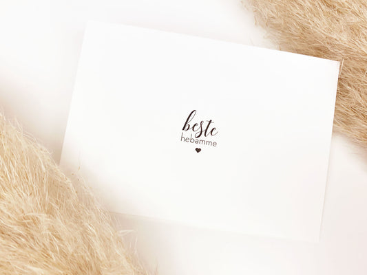Dankekarte * beste Hebamme