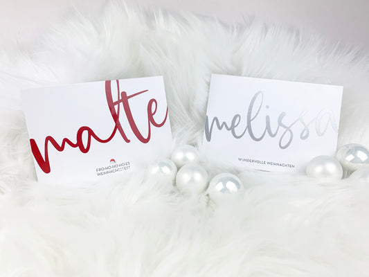 Personalisierte Namenskarte * Weihnachten
