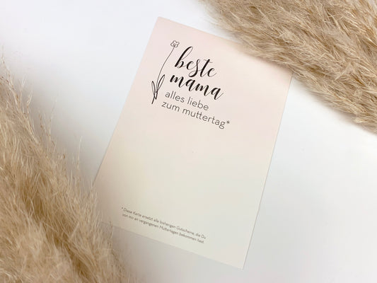 Lustige Muttertag * Karte mit Kleingedrucktem