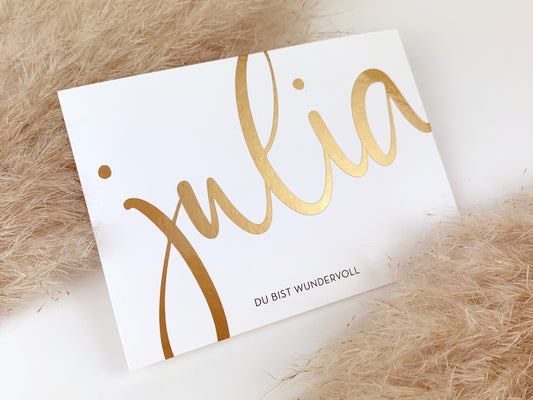 Personalisierte Namenskarte * Geburtstag, Rente, Arbeitskollegen