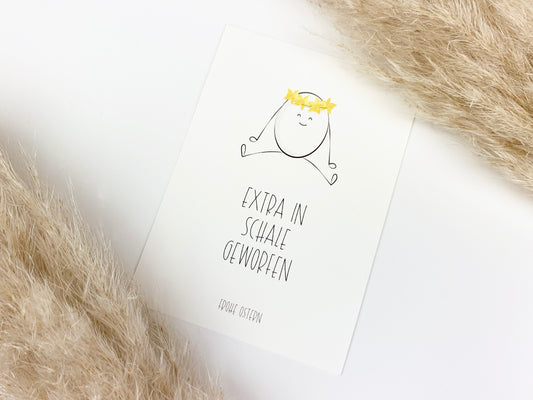 Osterkarte * Extra in Schale geworfen