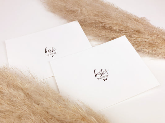 Dankekarte * beste Trauzeugin / bester Trauzeuge im Set