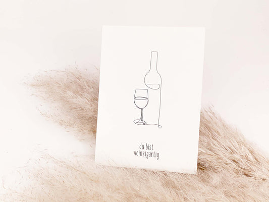 Postkarte * weinzigartig